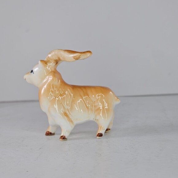Vintage Bone China Billy Goat Family Miniature Figurines Sheep Ram Chubby - Picture 5 of 8